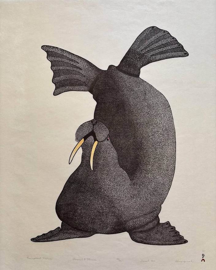 Triumphant Walrus by Kananginak Pootoogook